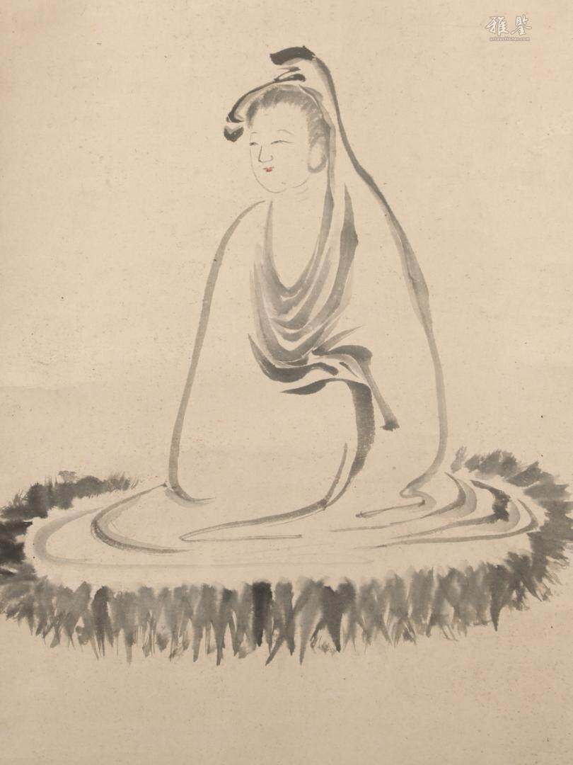 木庵作即非題詞觀音像畫
