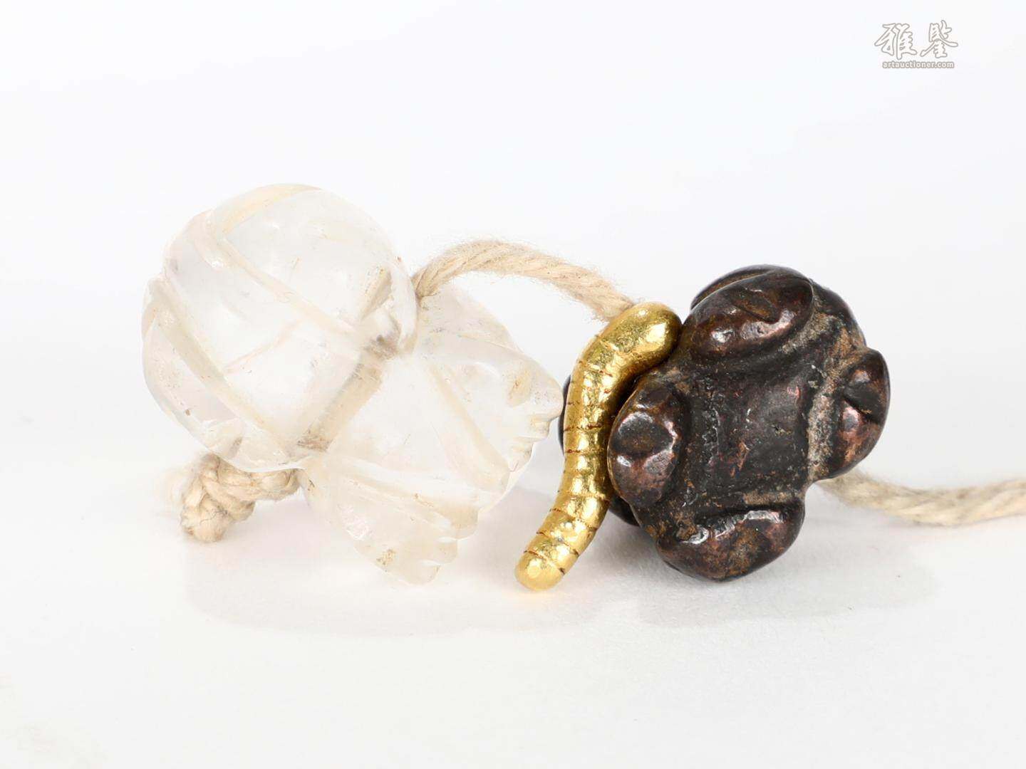 3-6世紀 水晶金蠶多寶串